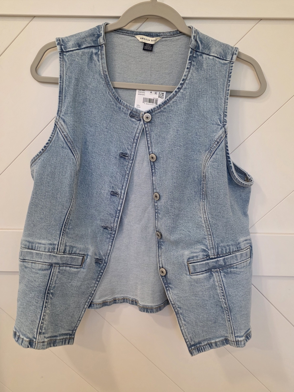Button Down Denim Vest